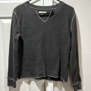 Grey waffle knit Madewell Longsleeve XS